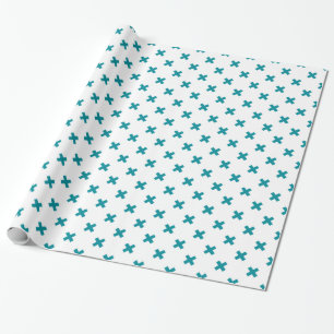 Papel De Presente Pontos de cruz em branco