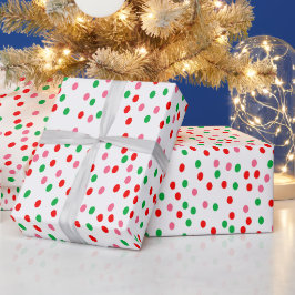 Papel De Presente Pontos de Natal