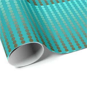 Papel De Presente Pontos do cetim - cinzas de turquesa e de peltre