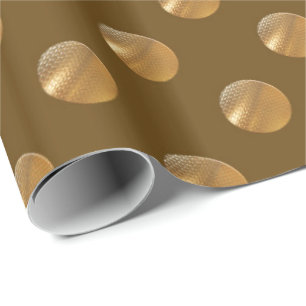 Papel De Presente Pontos do ouro da polca