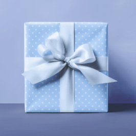 Papel De Presente Pontos Minúsculos Pastel e Azul Claro