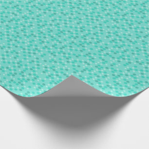 Papel De Presente Pontos Polka Azul-Verde