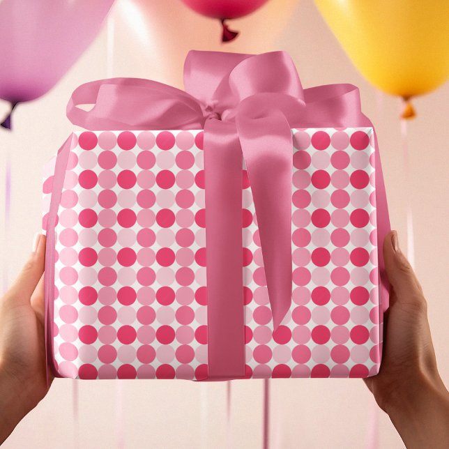 Papel De Presente Pontos Polka Rosa (Criador carregado)