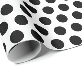 Papel De Presente Pontos Pretos Brancos