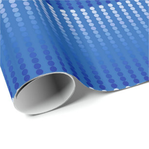 Papel De Presente Pontos satíricos - tons azuis de aço
