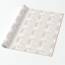 Papel De Presente Pontos Vermelhos e Verdes Sutis