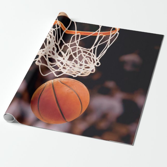 Papel De Presente Pontuação de Basquete (Desenrolado)