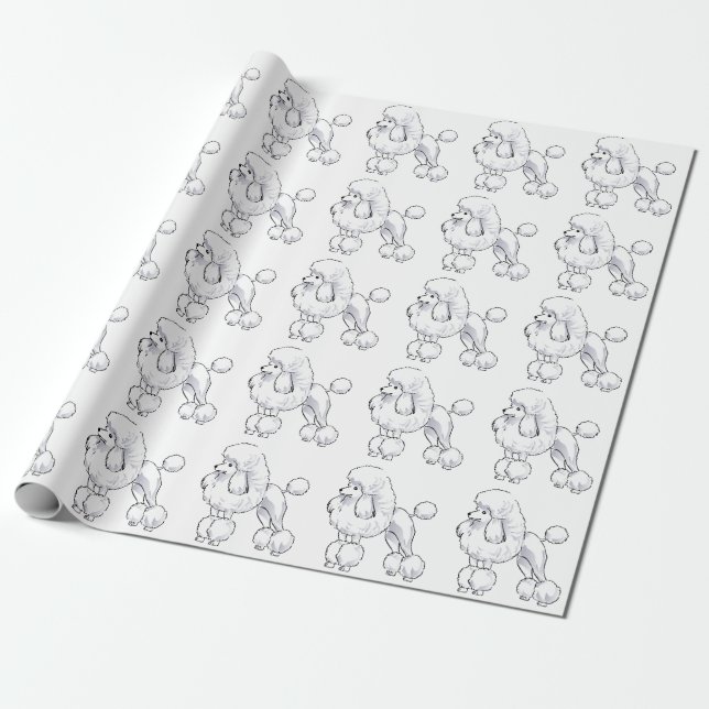 Papel De Presente Poodle (Desenrolado)