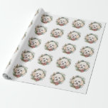 Papel De Presente Poodle Christmas Wreath Festivo<br><div class="desc">Procurando o presente de Natal perfeito para seu amigo peludo? Nosso presente de Natal é o que você precisa! Com um tema de Natal encantador, é o presente ideal para o seu querido animal de estimação. Quer você seja uma mãe de cachorro, pai de cachorro, ou simplesmente um amante de...</div>
