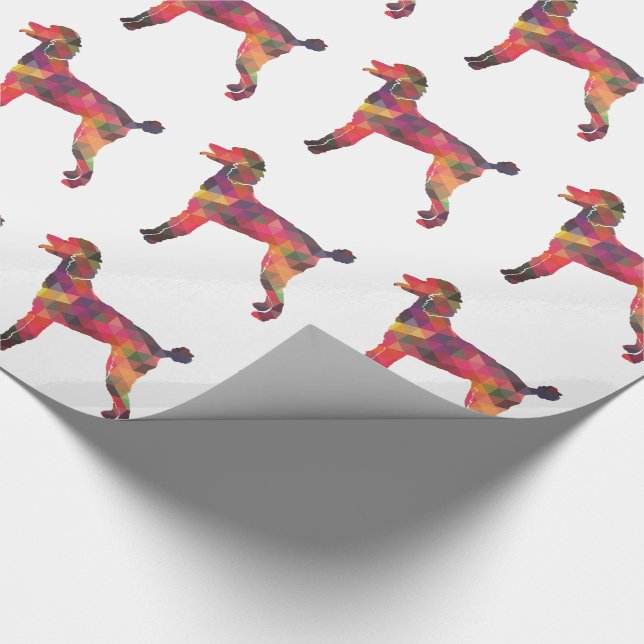Papel De Presente Poodle Geo Silhouette Multi (Ponta)
