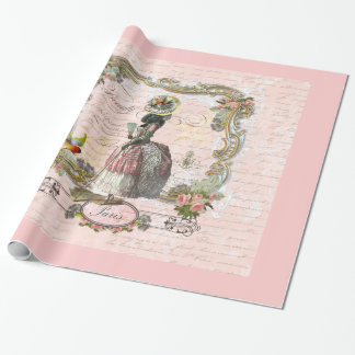 Papel De Presente Poodle Preto em Figurino Maria Antonieta