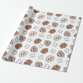 Papel De Presente Poodle Puppy Love