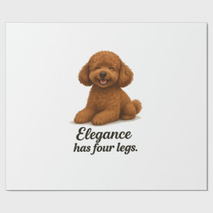 Papel De Presente Poodle Toy � A Elegância Tem Quatro Pernas