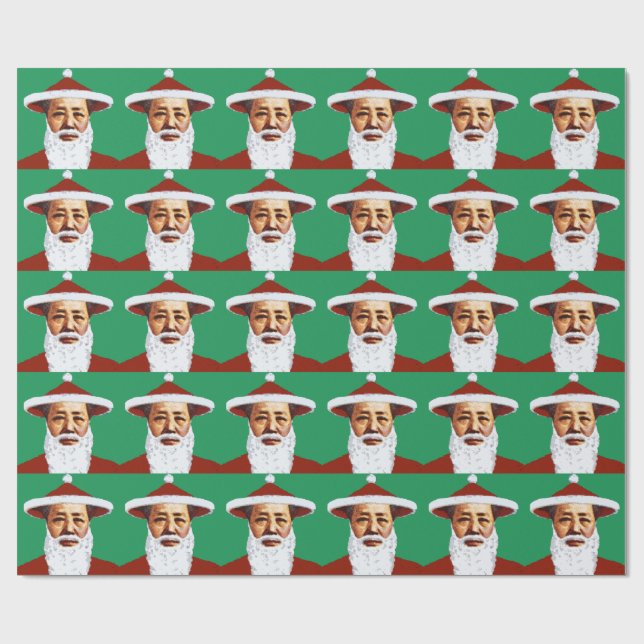 Papel De Presente Pop art chinês Papai Noel do Feliz Natal de Mao (Aberto)
