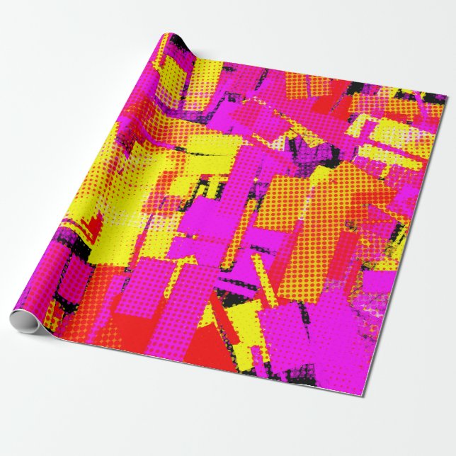 Papel De Presente Pop Art Confetti (Desenrolado)