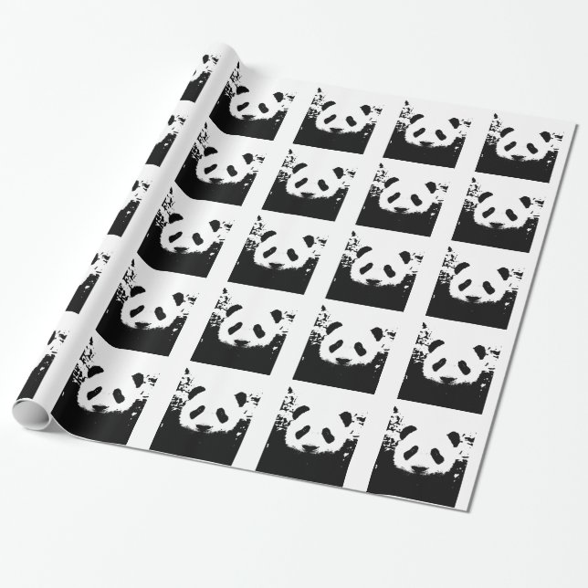 Papel De Presente Pop Art Panda Wraping Paper (Desenrolado)