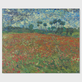 Papel De Presente Poppy Field por Vincent Van Gogh