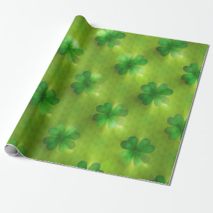 Papel De Presente Popular Clover 4 Lista Coleção Verde