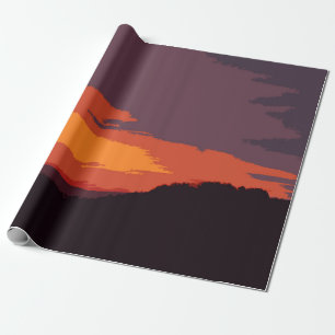 Papel De Presente pôr do sol simplificado