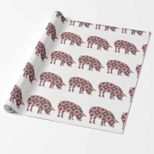 Papel De Presente Porco