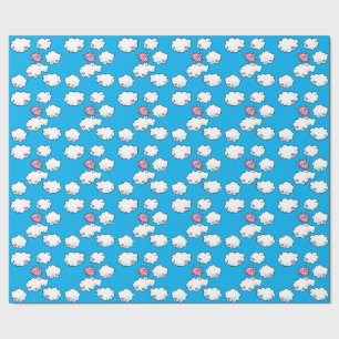 Papel De Presente Porco do vôo que repete o papel do teste padrão