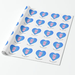 Papel De Presente Porco Hoge Kisses