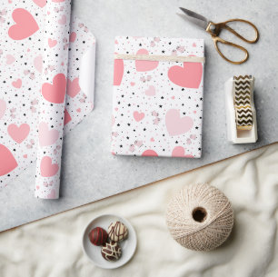 Papel De Presente Porco rosa fofo para o Dia dos Namorados