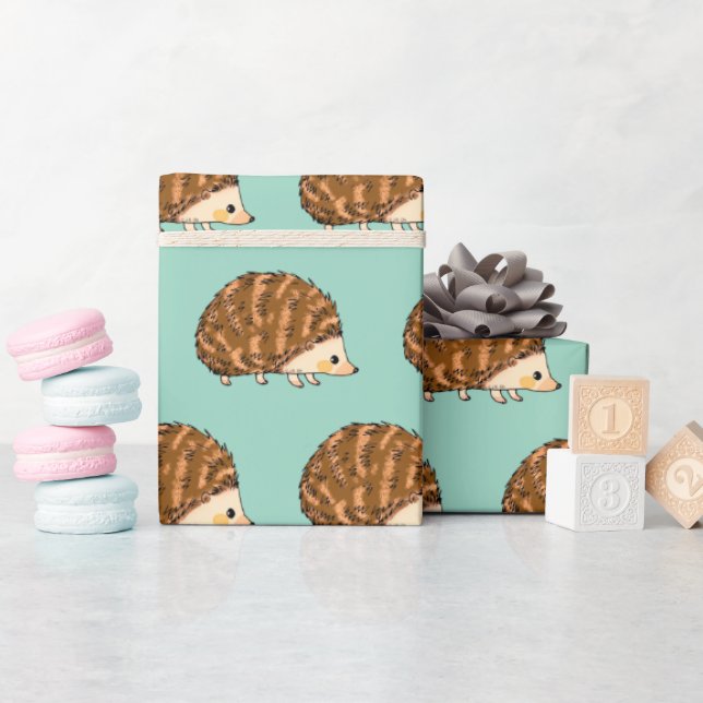 Papel De Presente Porco Whimsical - Animal da Floresta (Chá de bebê)