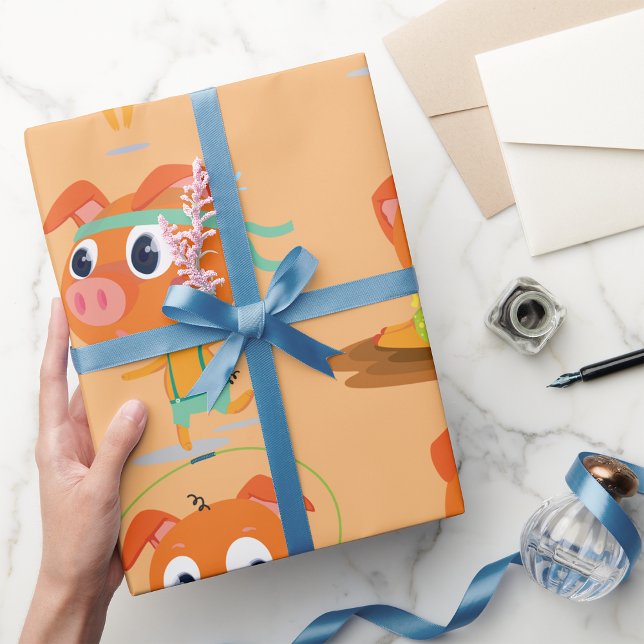 Papel De Presente Porcos Malhando (Criador carregado)