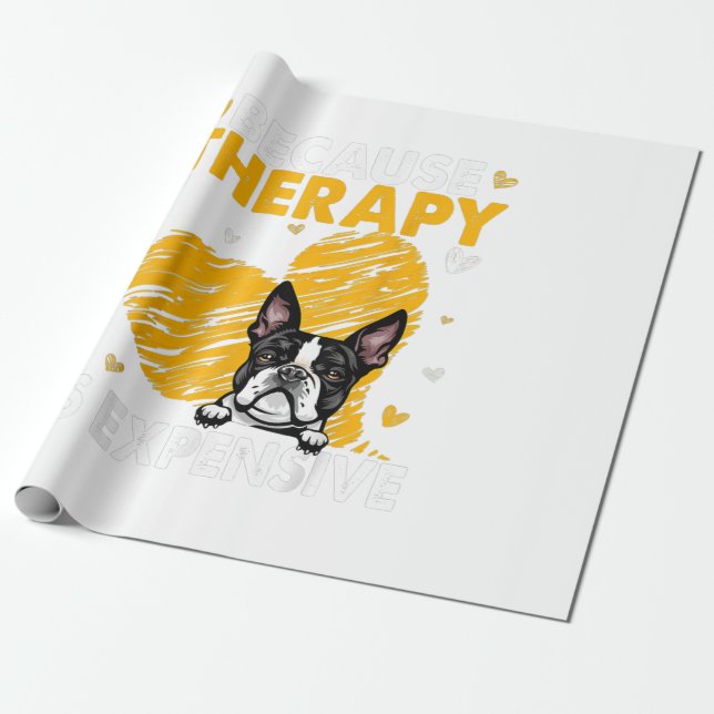 Papel De Presente Porque A Terapia É Um Presente Caro Em Boston Terr (Desenrolado)