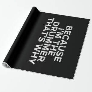 Papel De Presente Porque Sou O Drummer