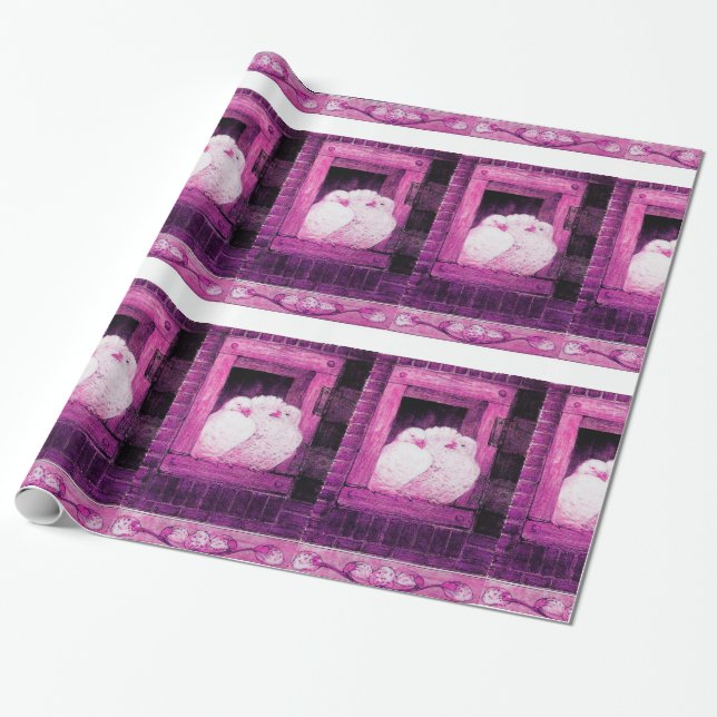 PAPEL DE PRESENTE PORTAS BRANCAS NA JANELA (Desenrolado)