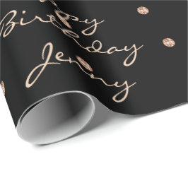 Papel De Presente Portas negras personalizadas Rosa Crystal Swarovsk