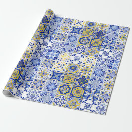 Papel De Presente Portuguese Tiles Pattern 