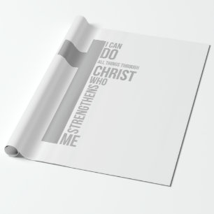 Papel De Presente Posso Fazer Tudo Através De Cristos Que Se Fortale