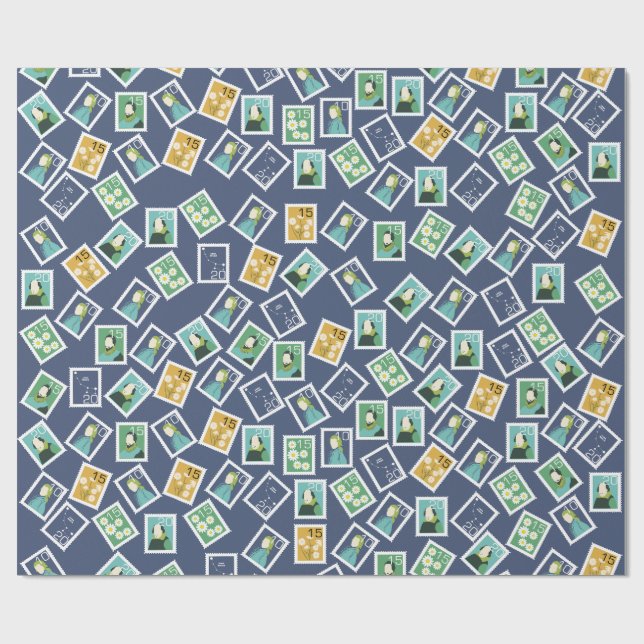 Papel De Presente Postal Worker Wrapping Paper (Aberto)
