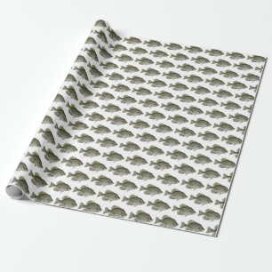 Papel De Presente Poster de Crappie Preto