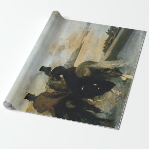 Papel De Presente Poster de Decoupage dos cavaleiros do chapéu alto