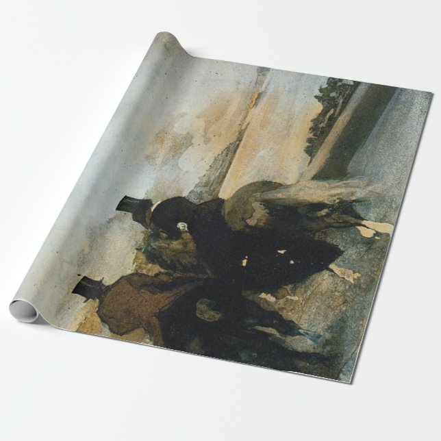 Papel De Presente Poster de Decoupage dos cavaleiros do chapéu alto (Desenrolado)