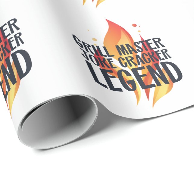 Papel De Presente Poster do CHURRASCO da legenda da grelha (Ponta do rolo)
