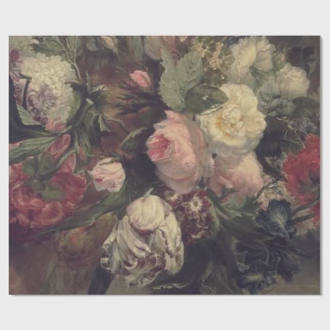 Papel De Presente Poster floral de Decoupage das belas artes (Aberto)