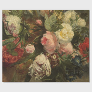 Papel De Presente Poster floral de Decoupage das belas artes