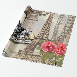 Papel De Presente Poster vintage de Paris. vintage, poster, paris, v