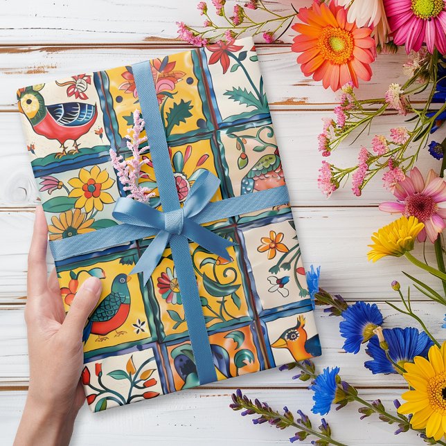 Papel De Presente Potência do Azulejo Talavera Mexicano (Criador carregado)