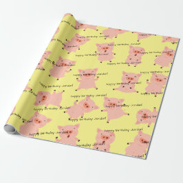 Papel De Presente Pouco Piggies All Over