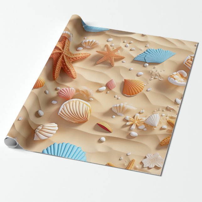 Papel De Presente Praia (Desenrolado)
