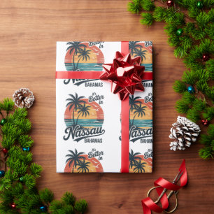 Papel De Presente Praia de Nassau Bahamas Verão