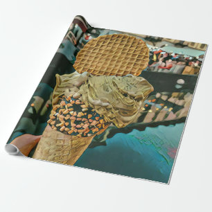 Papel De Presente Praspersas de sorvete de chocolate