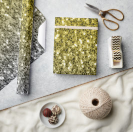 Papel De Presente Prata dourado brilho escuro glitter ombre 