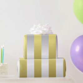 Papel De Presente Prata e Dourado Natal